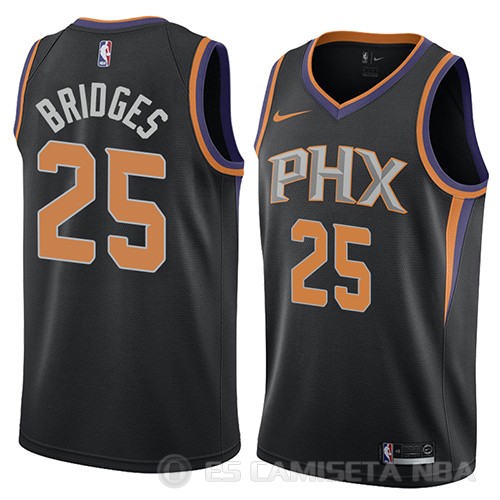 Camiseta Mikal Bridges #25 Phoenix Suns Statement 2018 Negro - Haga un click en la imagen para cerrar